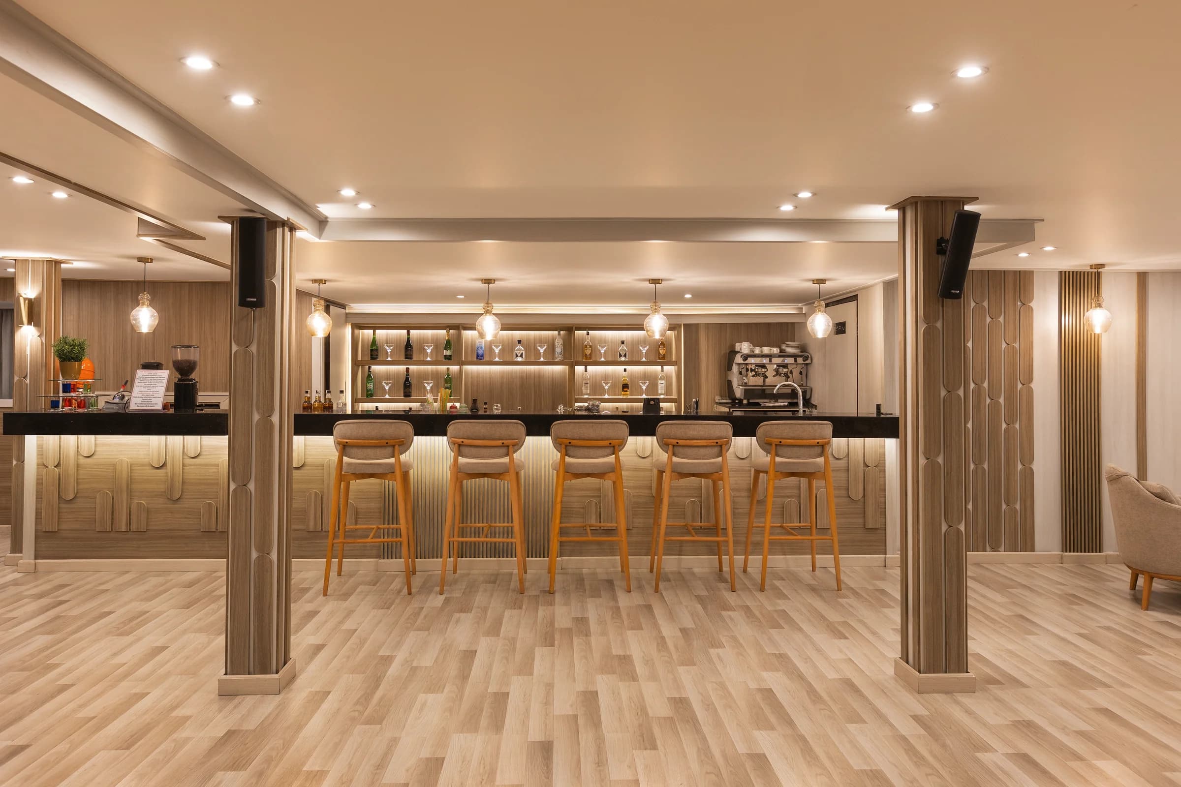 The bar on board the M/S Alma