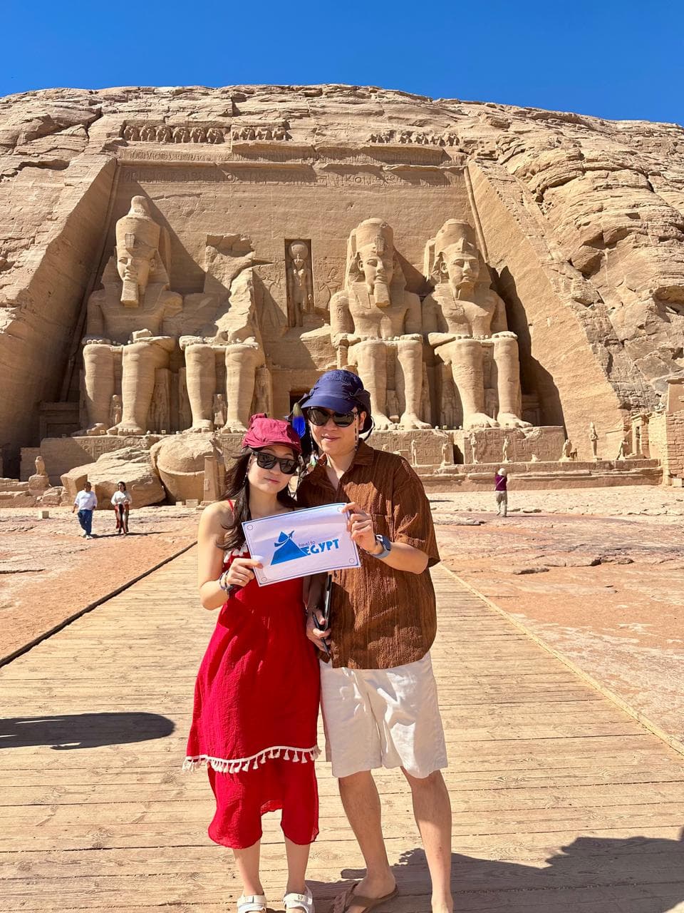 Guests exploring Abu Simbel near Aswan