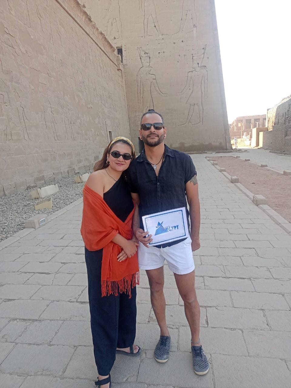 Guests visiting an ancient temple on a Luxor day tour
